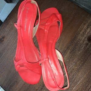 Diane von furstenburg coral shoes w/ pentagon heel